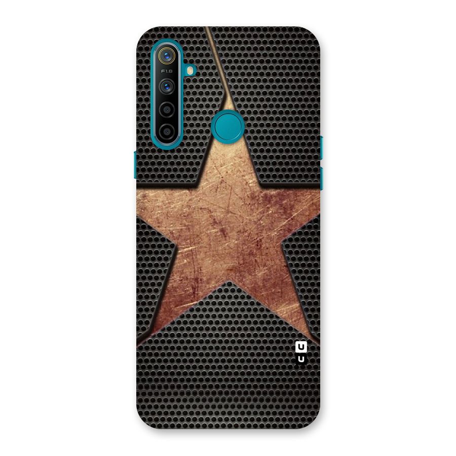 Rugged Gold Star Back Case for Realme 5i