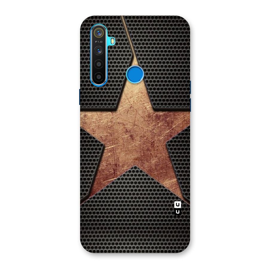 Rugged Gold Star Back Case for Realme 5s