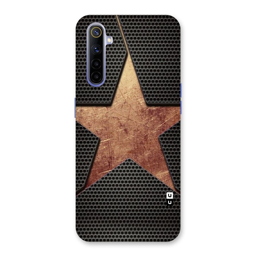 Rugged Gold Star Back Case for Realme 6i