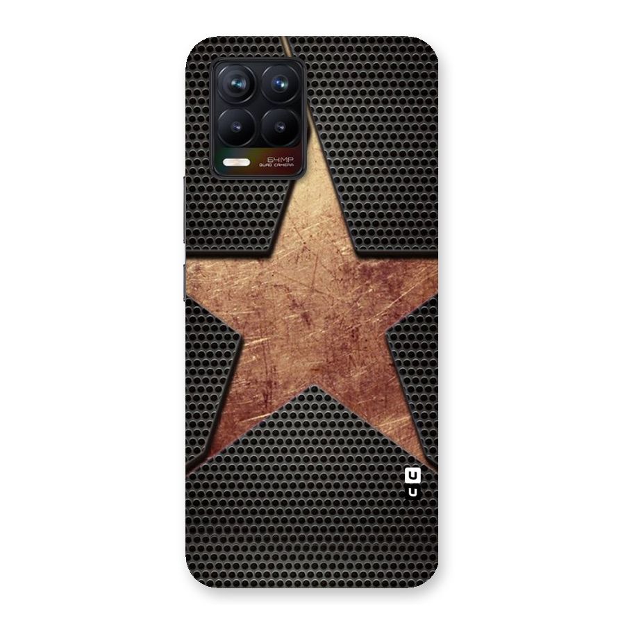 Rugged Gold Star Back Case for Realme 8
