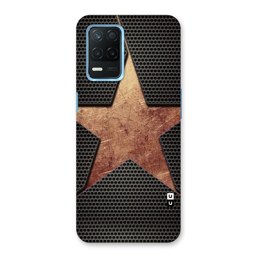 Rugged Gold Star Back Case for Realme 8s 5G
