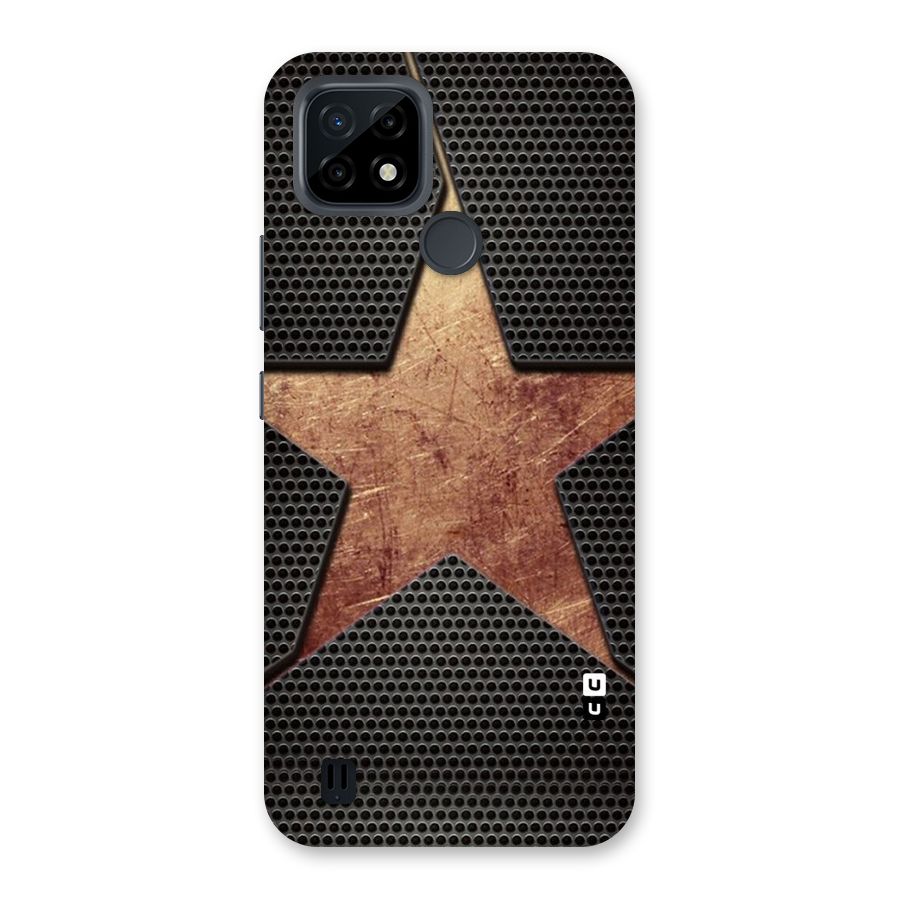 Rugged Gold Star Back Case for Realme C21