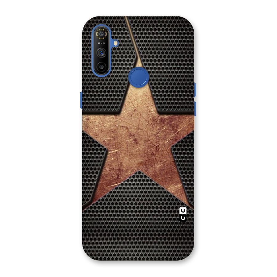 Rugged Gold Star Back Case for Realme Narzo 10A