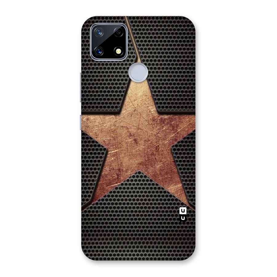 Rugged Gold Star Back Case for Realme Narzo 20