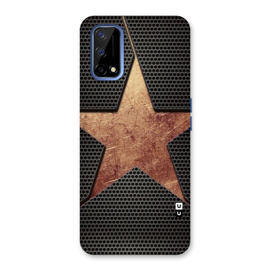 Rugged Gold Star Back Case for Realme Narzo 30 Pro