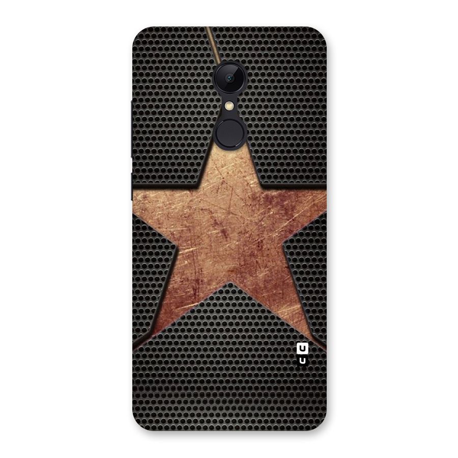 Rugged Gold Star Back Case for Redmi 5