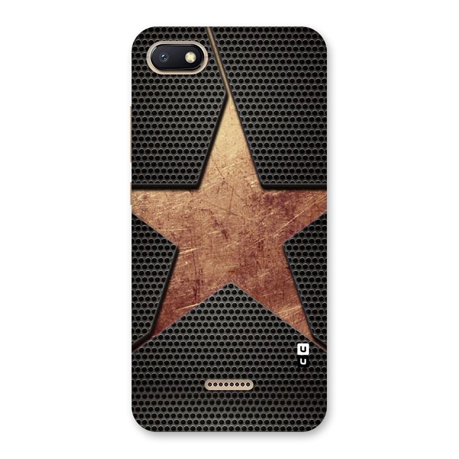 Rugged Gold Star Back Case for Redmi 6A