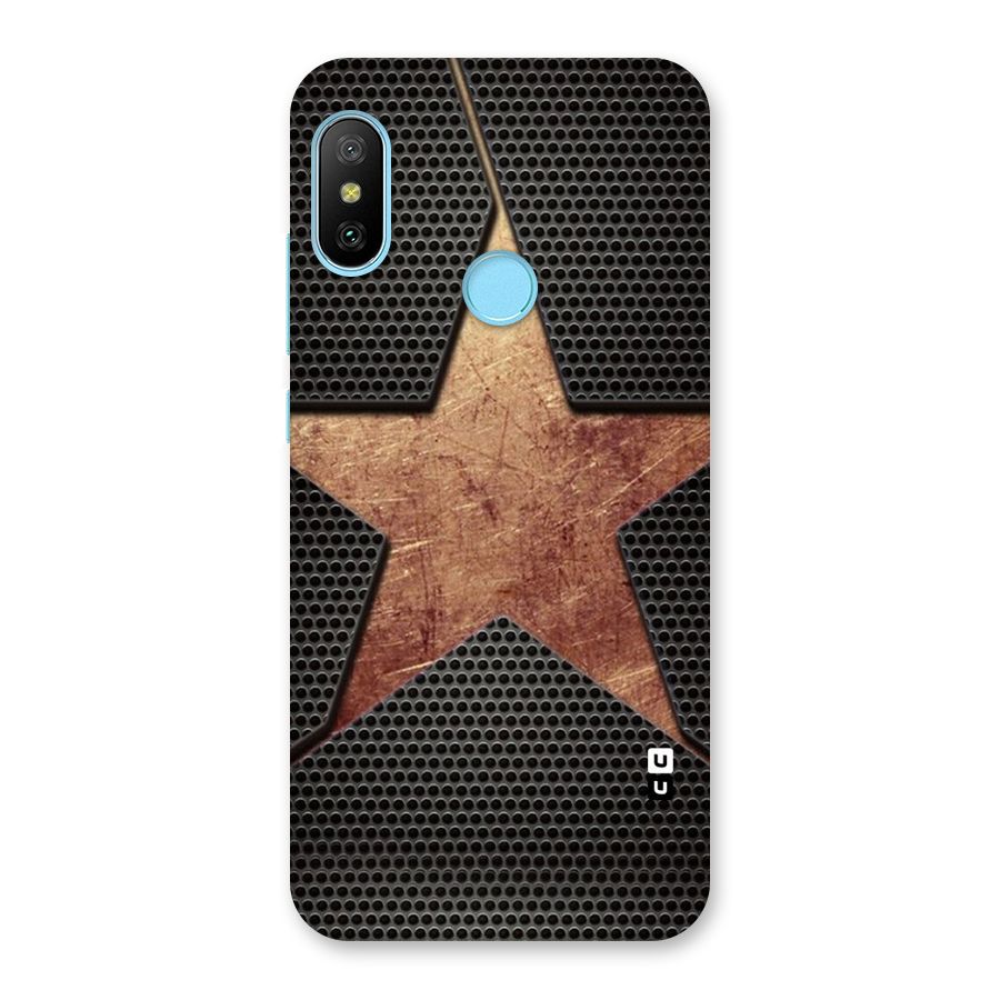 Rugged Gold Star Back Case for Redmi 6 Pro
