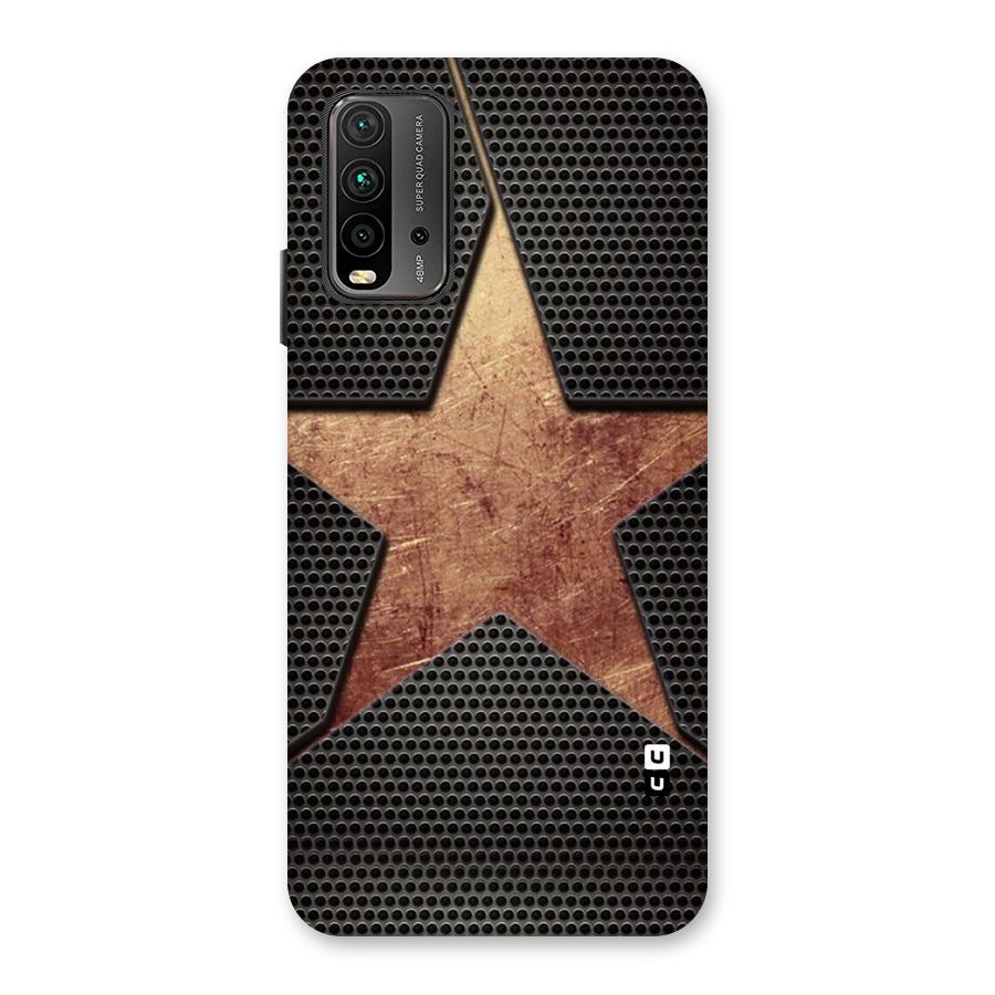 Rugged Gold Star Back Case for Redmi 9 Power