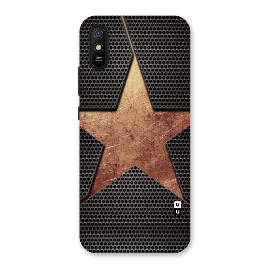 Rugged Gold Star Back Case for Redmi 9i