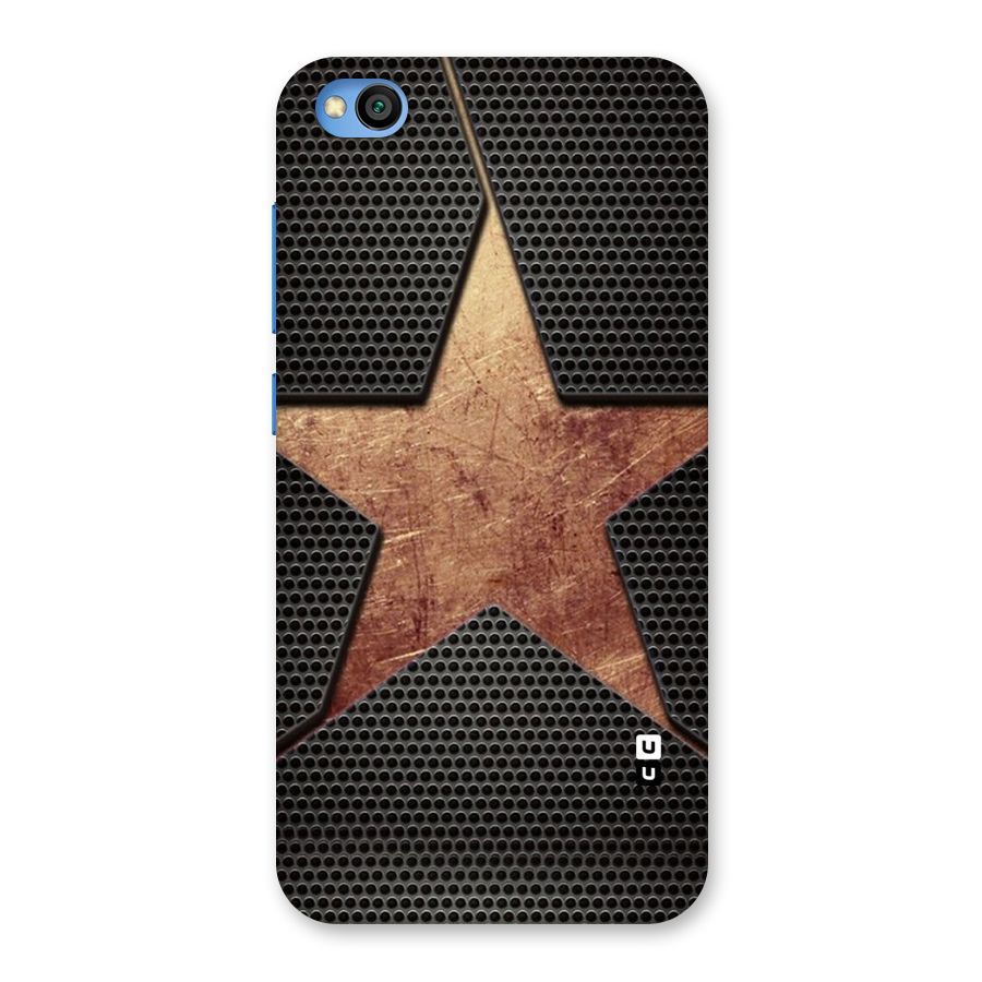 Rugged Gold Star Back Case for Redmi Go