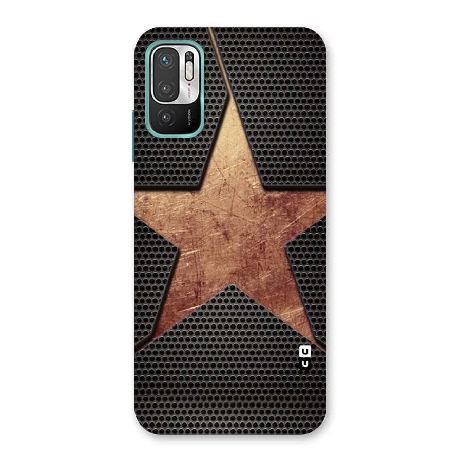 Rugged Gold Star Back Case for Redmi Note 10T 5G