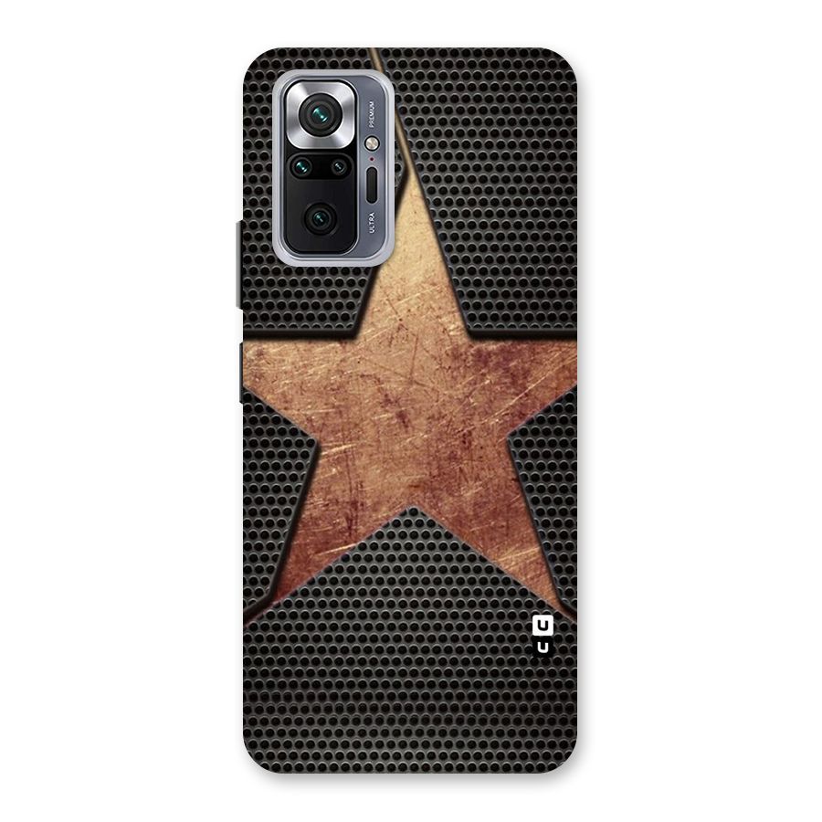 Rugged Gold Star Back Case for Redmi Note 10 Pro