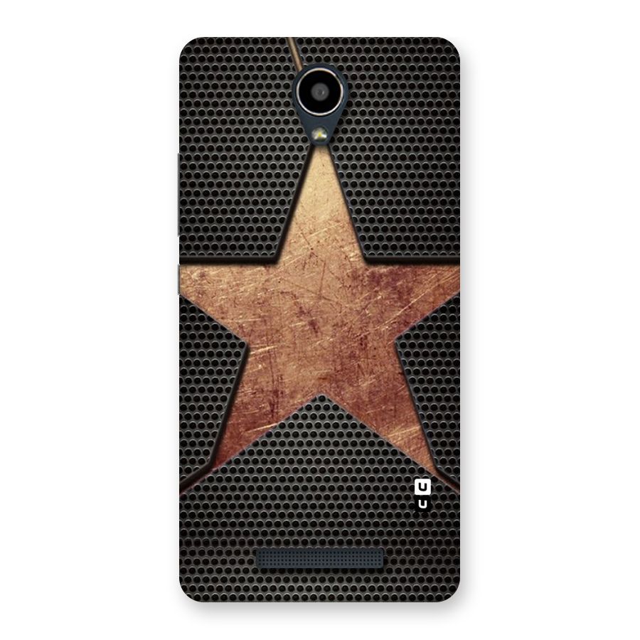 Rugged Gold Star Back Case for Redmi Note 2