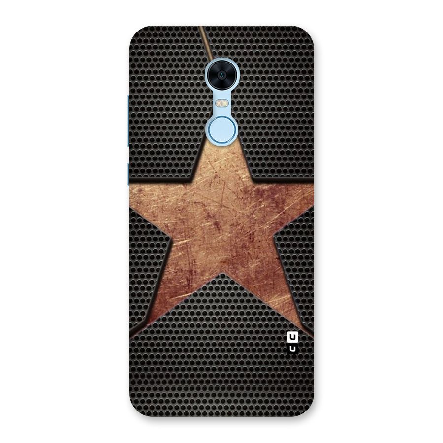 Rugged Gold Star Back Case for Redmi Note 5