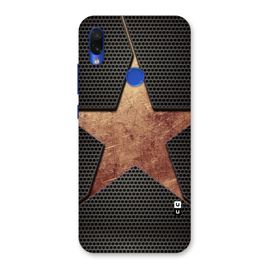 Rugged Gold Star Back Case for Redmi Note 7S