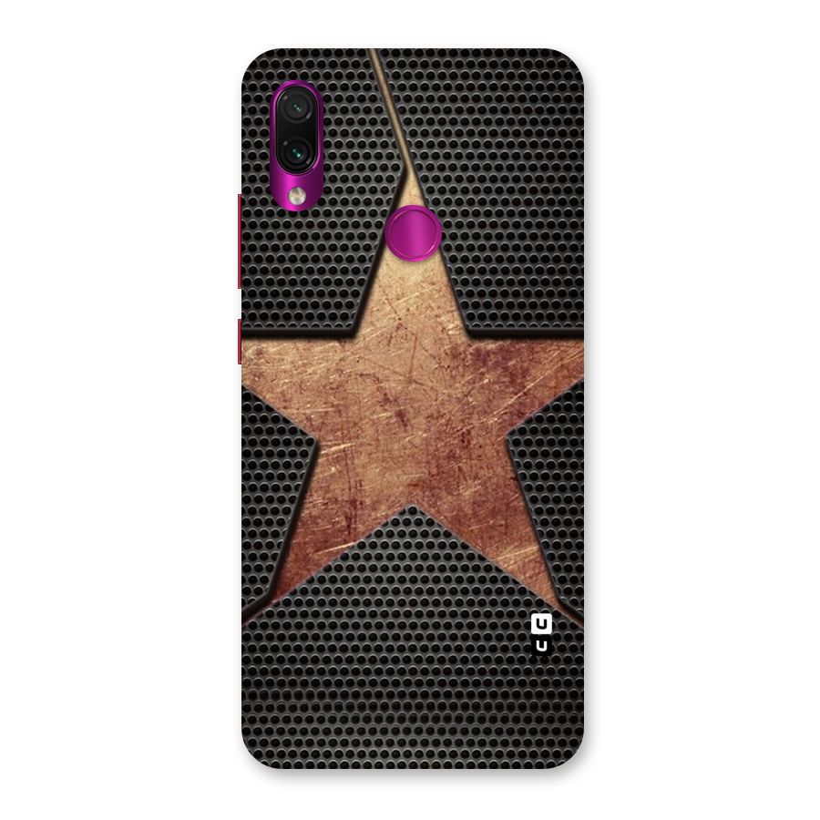 Rugged Gold Star Back Case for Redmi Note 7 Pro