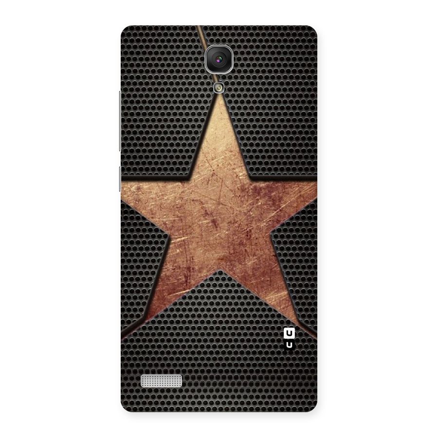 Rugged Gold Star Back Case for Redmi Note Prime