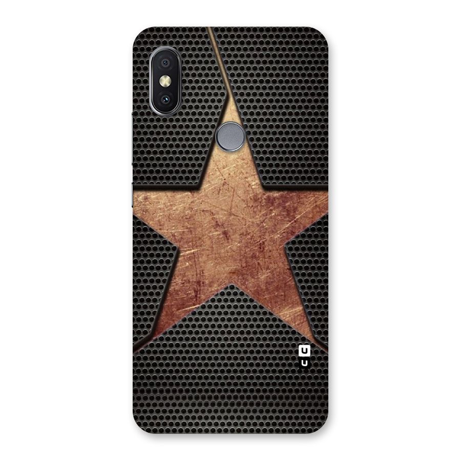 Rugged Gold Star Back Case for Redmi Y2