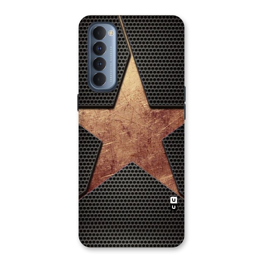 Rugged Gold Star Back Case for Reno4 Pro