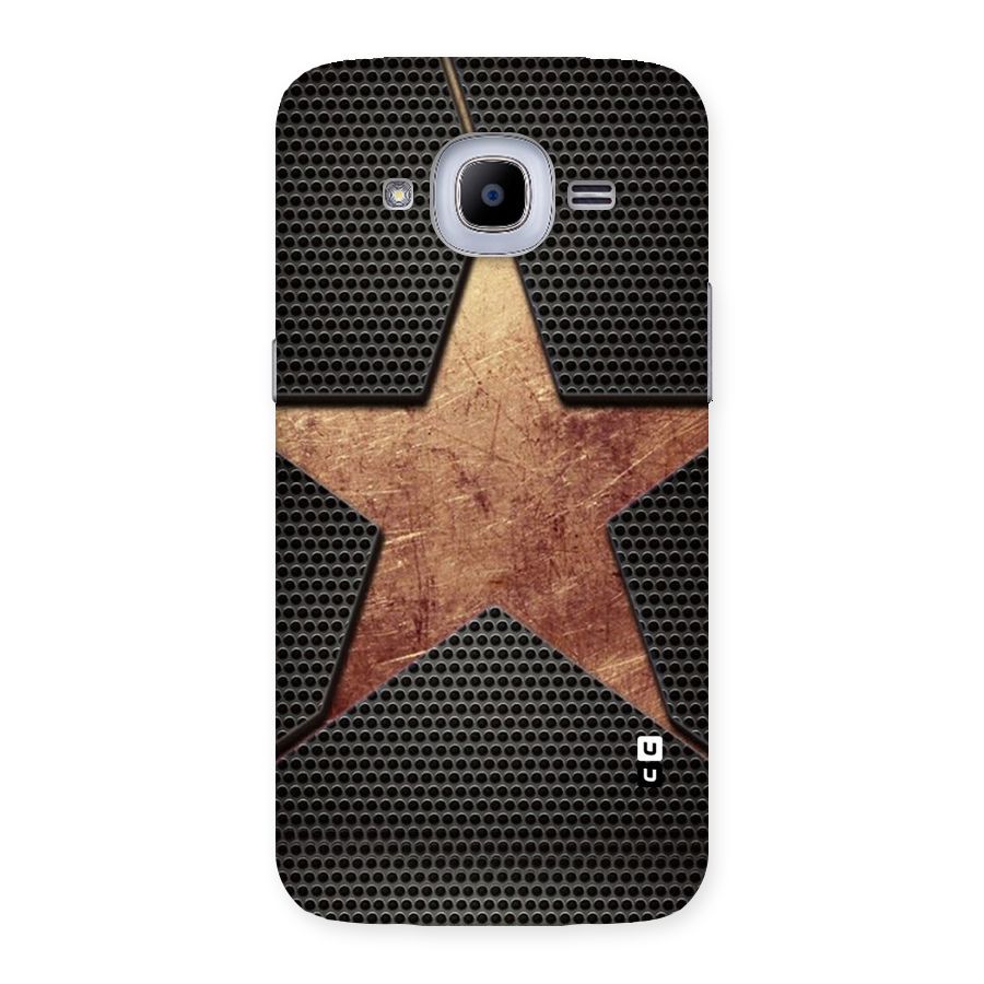Rugged Gold Star Back Case for Samsung Galaxy J2 2016