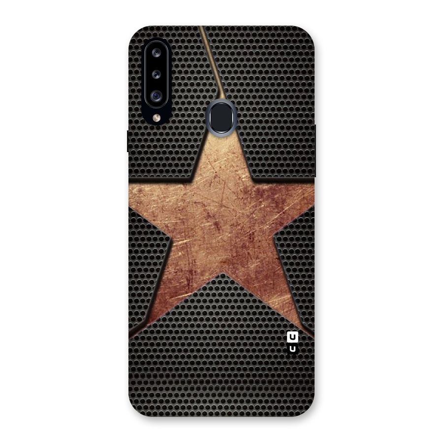 Rugged Gold Star Back Case for Samsung Galaxy A20s