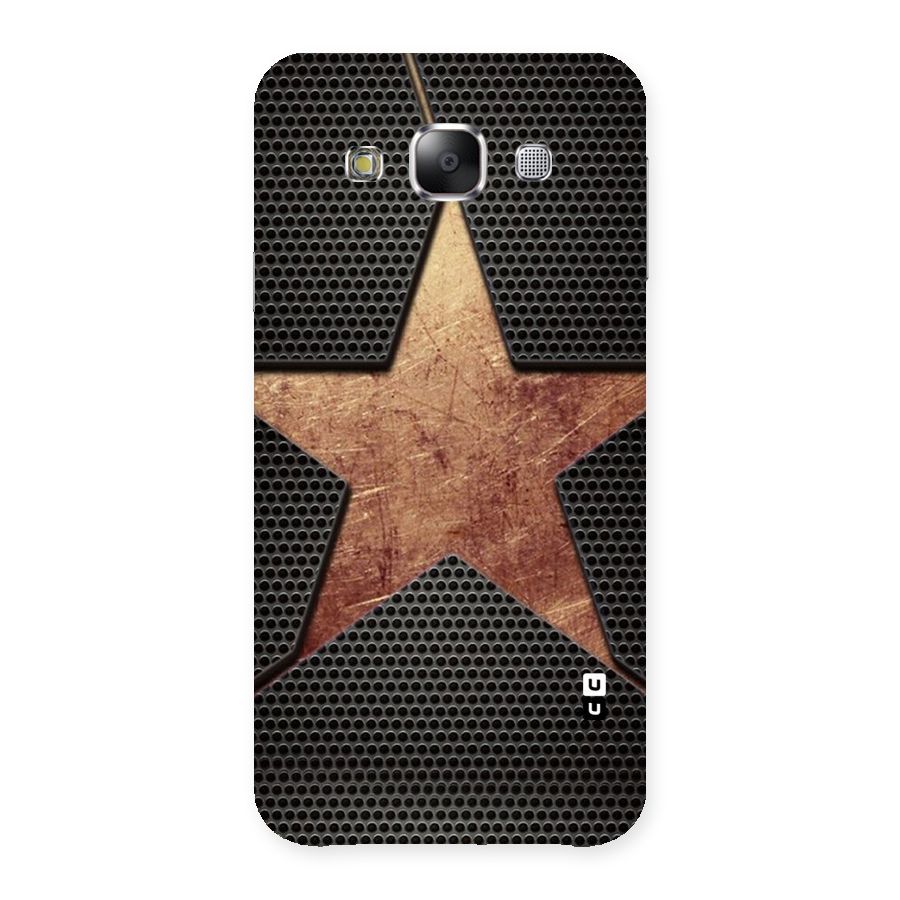 Rugged Gold Star Back Case for Samsung Galaxy E5