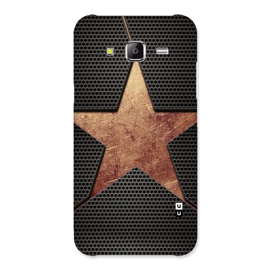 Rugged Gold Star Back Case for Samsung Galaxy J2 Prime