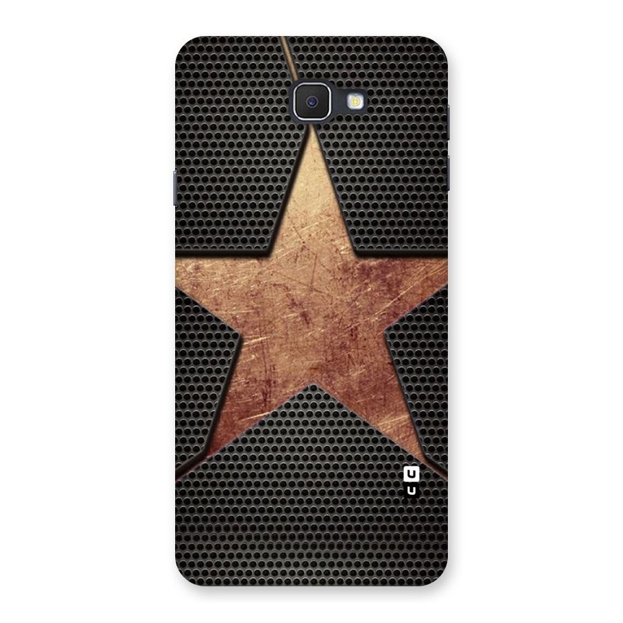 Rugged Gold Star Back Case for Samsung Galaxy J7 Prime