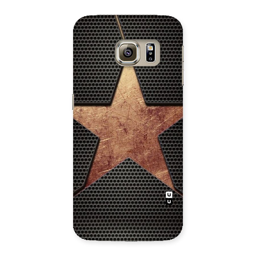 Rugged Gold Star Back Case for Samsung Galaxy S6 Edge