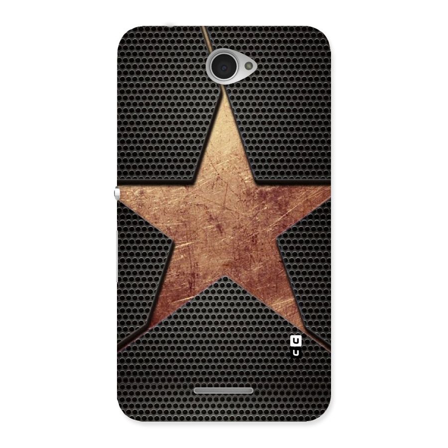 Rugged Gold Star Back Case for Sony Xperia E4