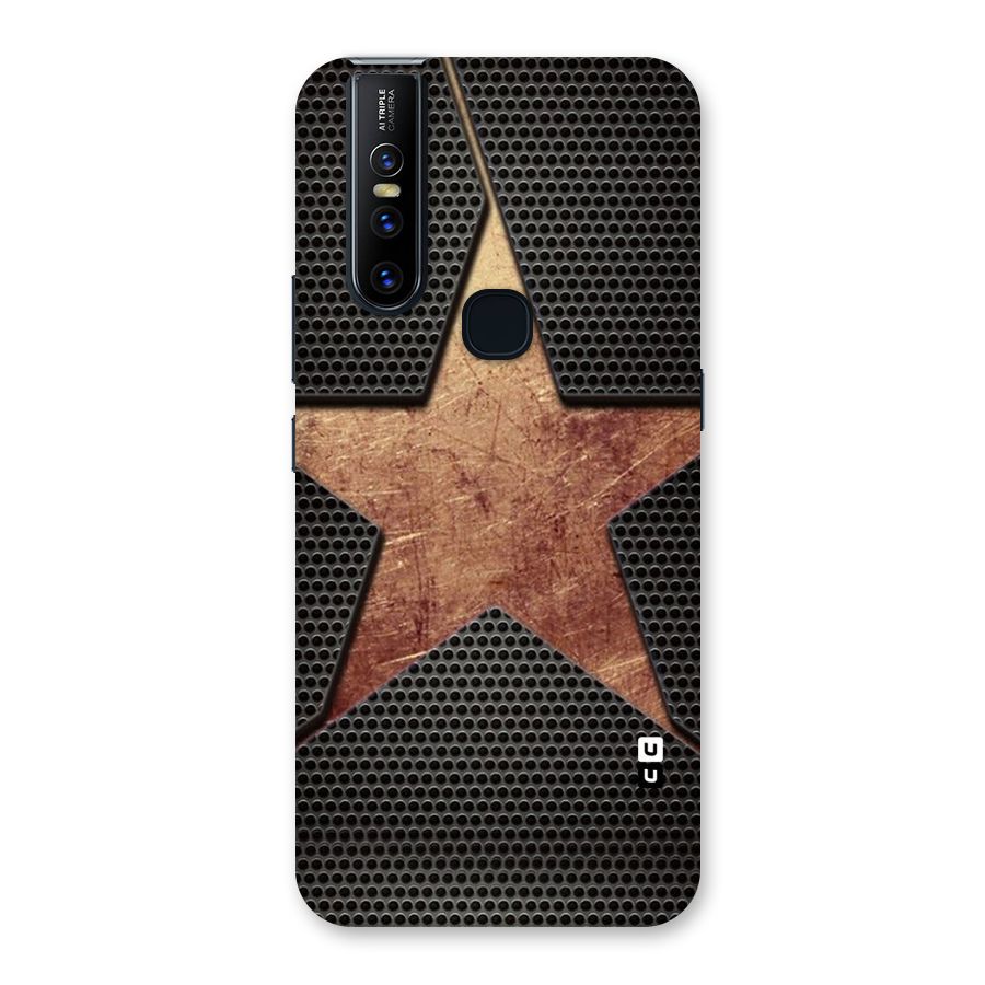 Rugged Gold Star Back Case for Vivo V15