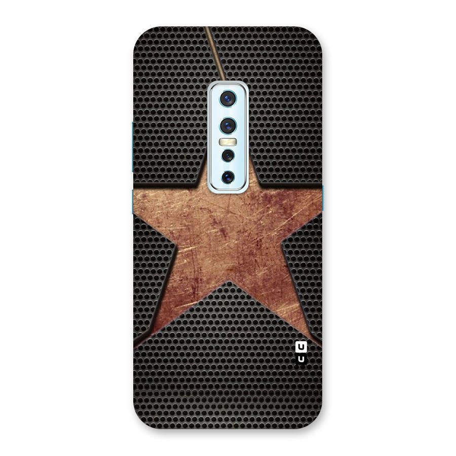 Rugged Gold Star Back Case for Vivo V17 Pro