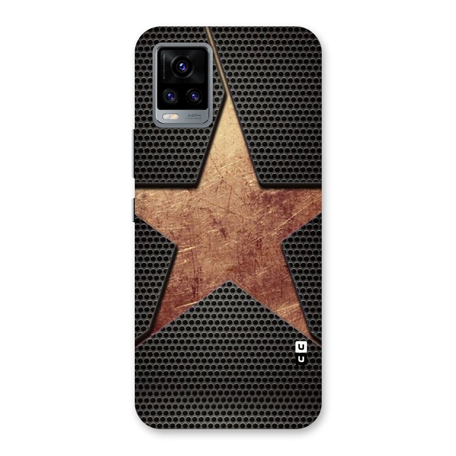 Rugged Gold Star Back Case for Vivo V20