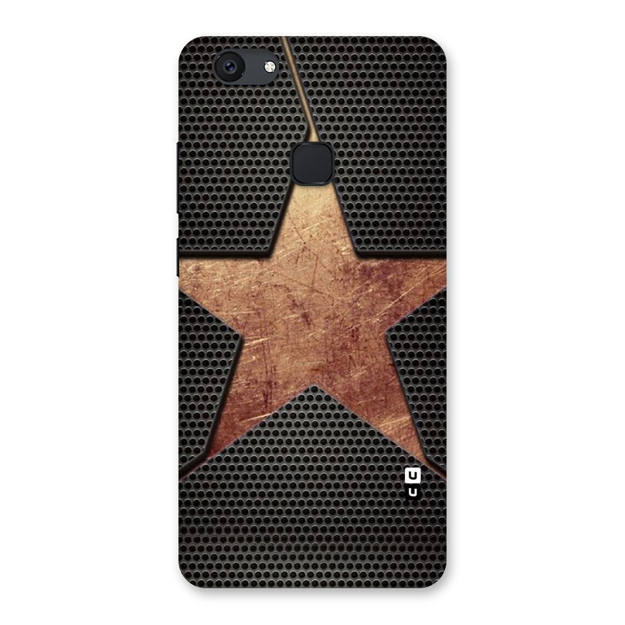Rugged Gold Star Back Case for Vivo V7 Plus