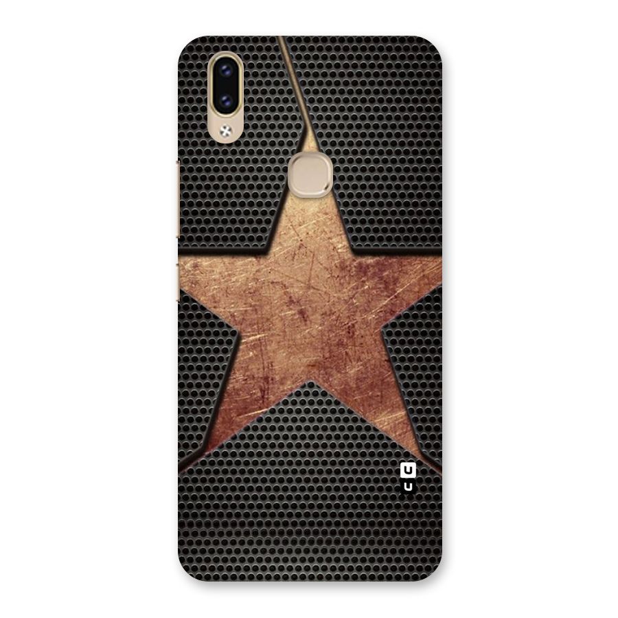 Rugged Gold Star Back Case for Vivo V9 Youth