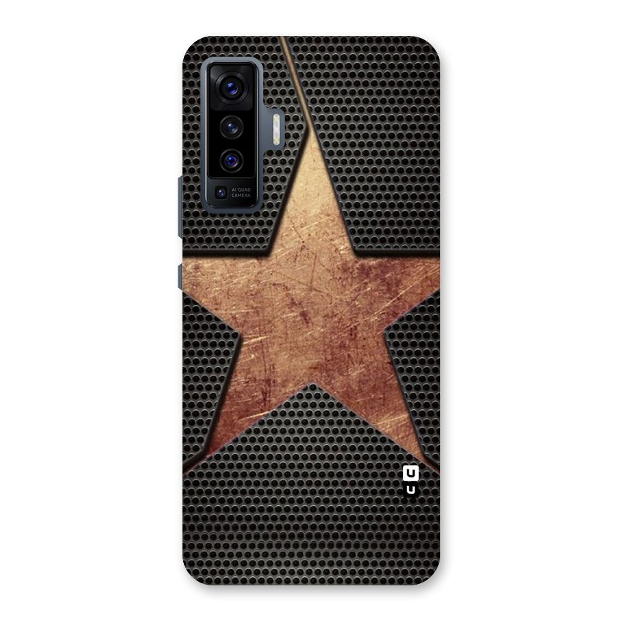 Rugged Gold Star Back Case for Vivo X50