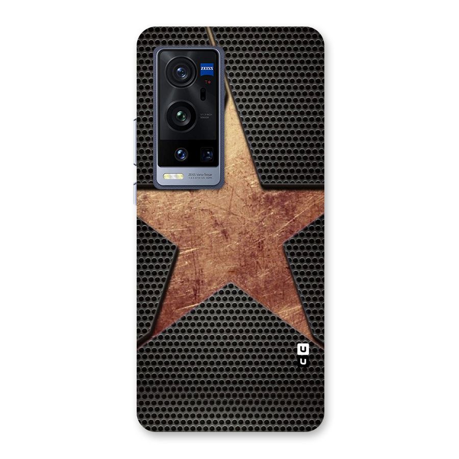 Rugged Gold Star Back Case for Vivo X60 Pro Plus