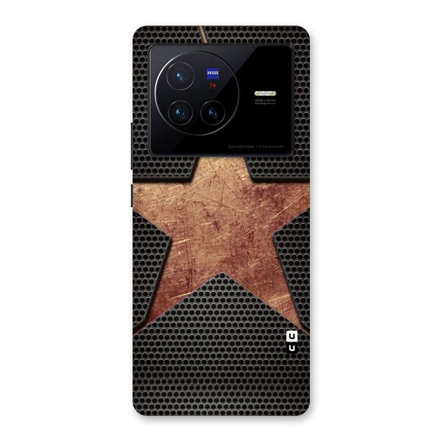 Rugged Gold Star Back Case for Vivo X80