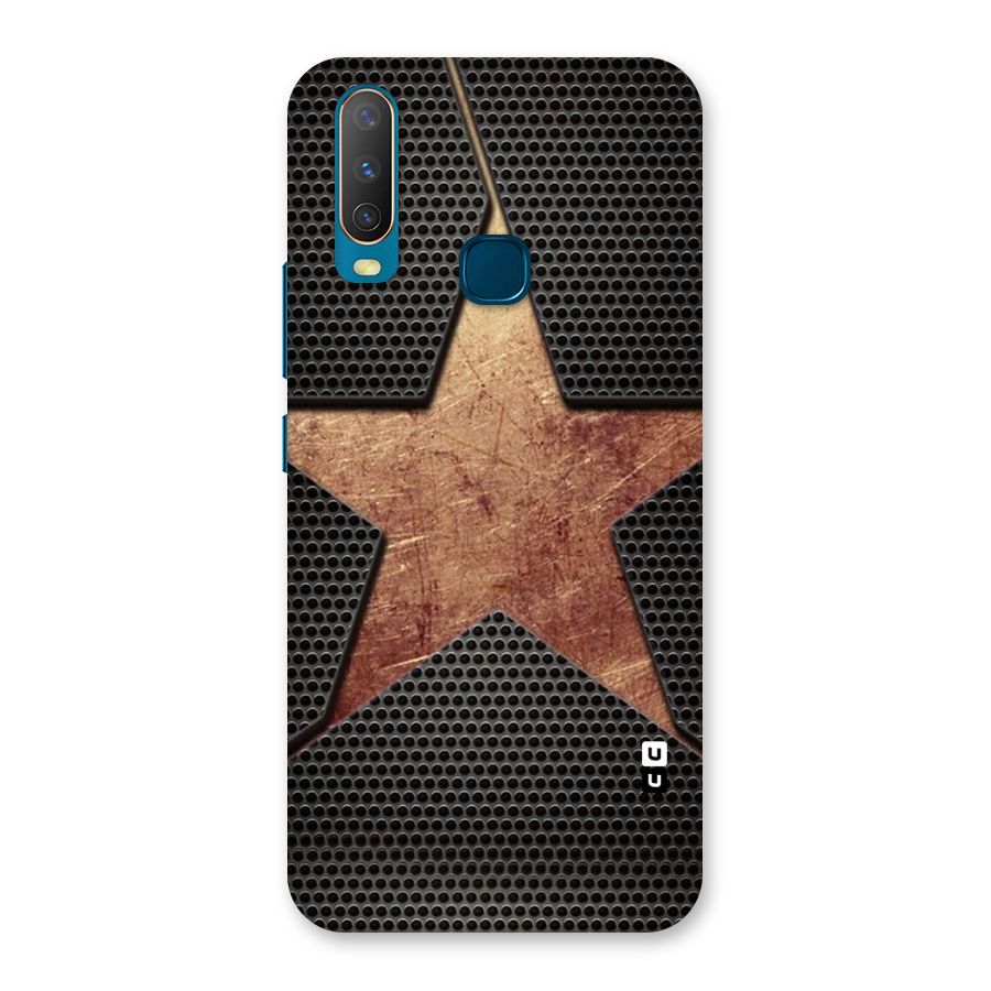 Rugged Gold Star Back Case for Vivo Y17