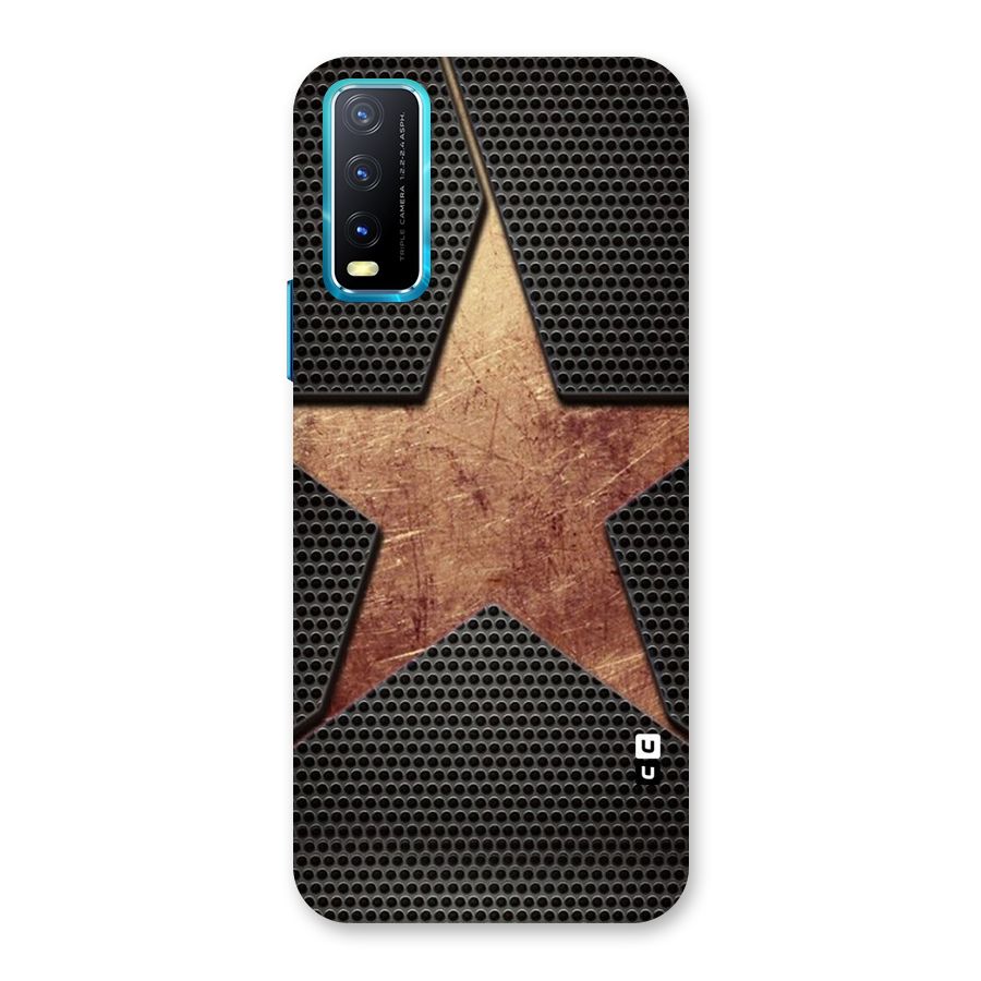 Rugged Gold Star Back Case for Vivo Y20A