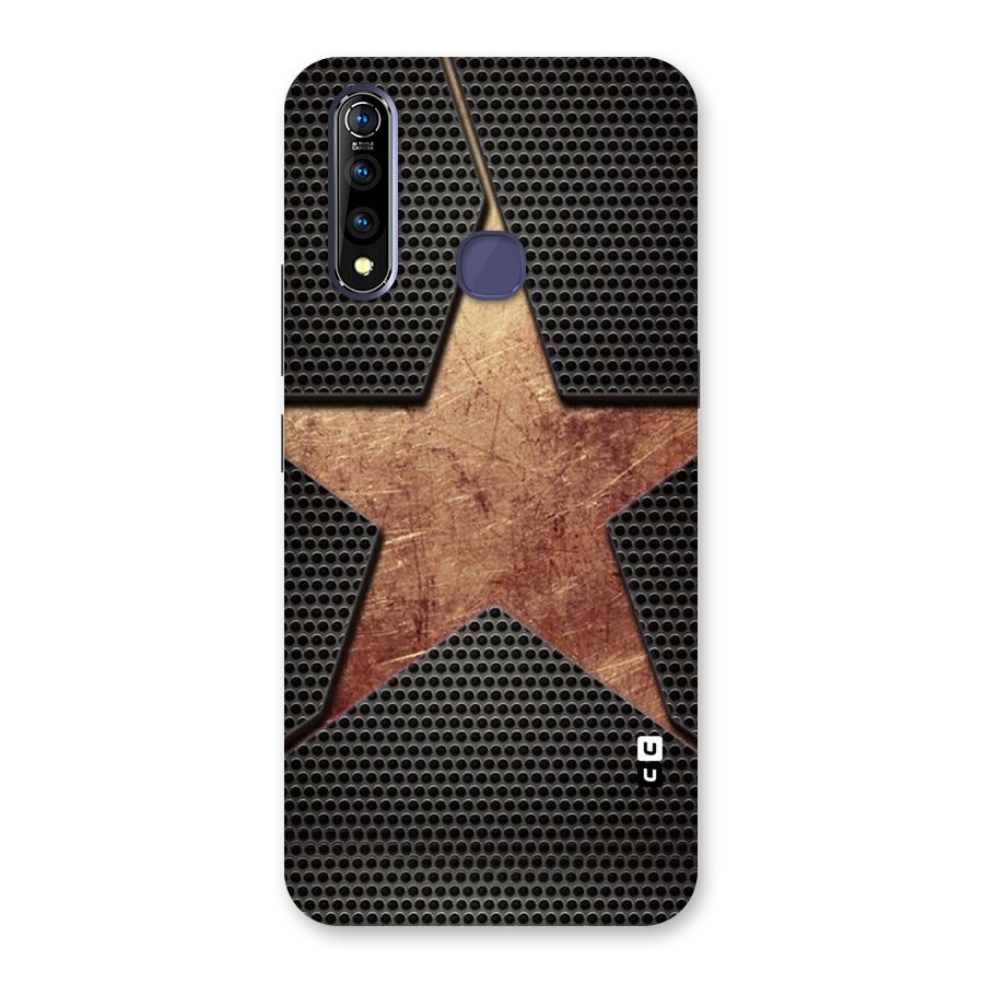 Rugged Gold Star Back Case for Vivo Z1 Pro