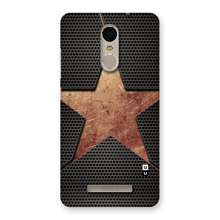 Rugged Gold Star Back Case for Xiaomi Redmi Note 3