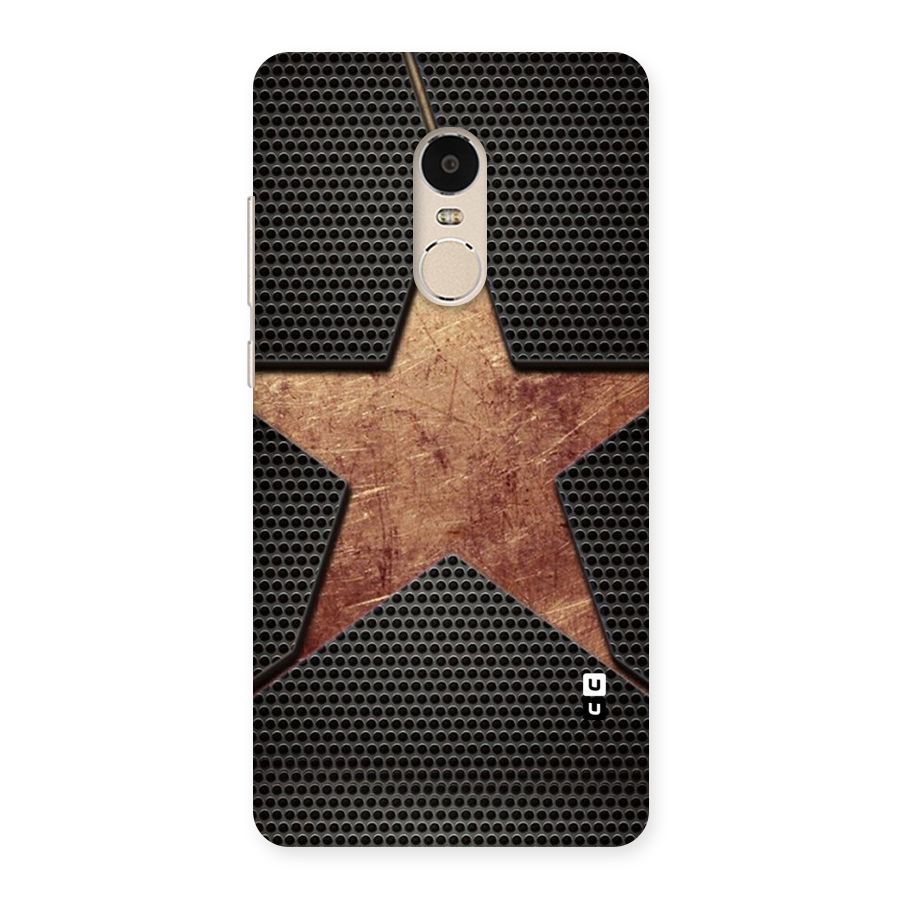 Rugged Gold Star Back Case for Xiaomi Redmi Note 4