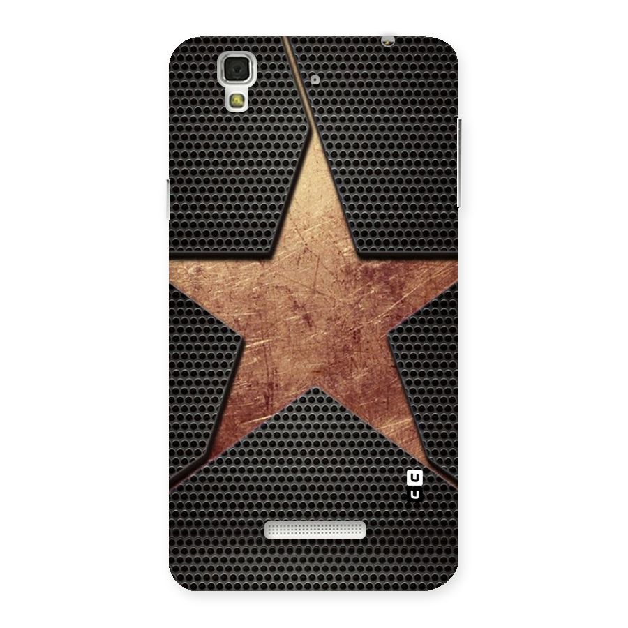 Rugged Gold Star Back Case for YU Yureka Plus