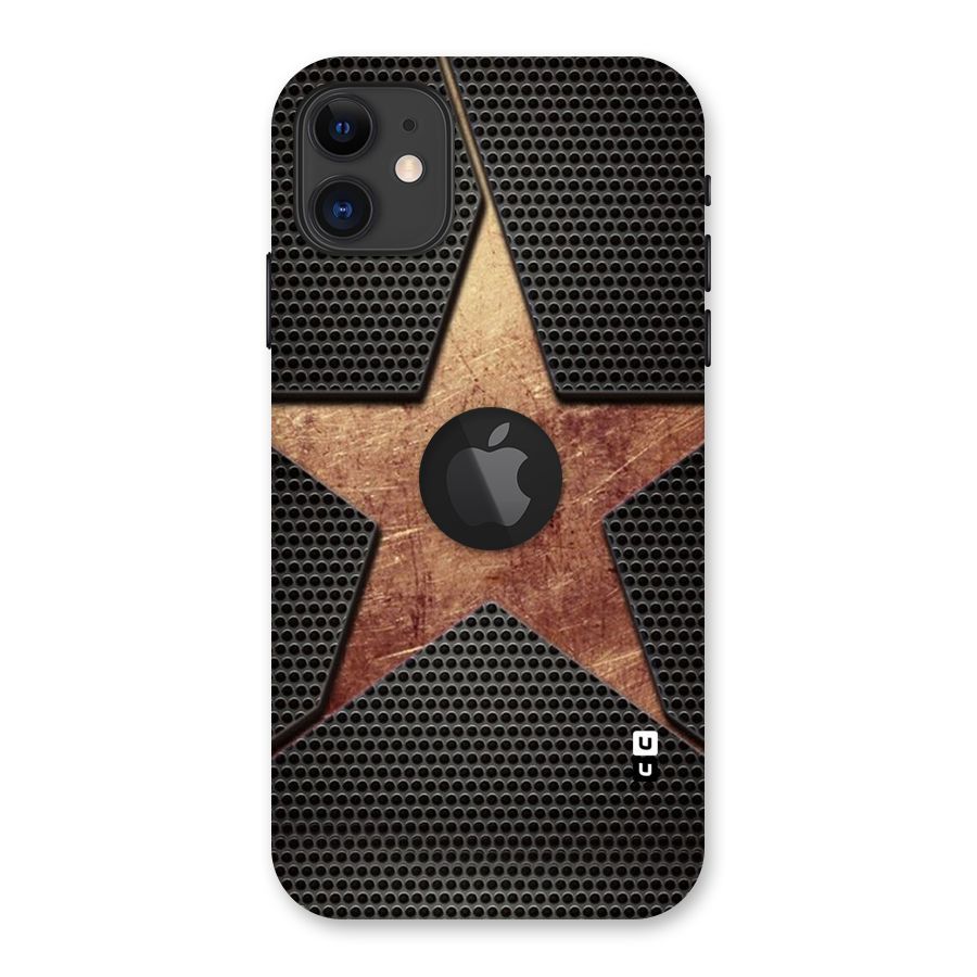 Rugged Gold Star Back Case for iPhone 11 Logo Cut
