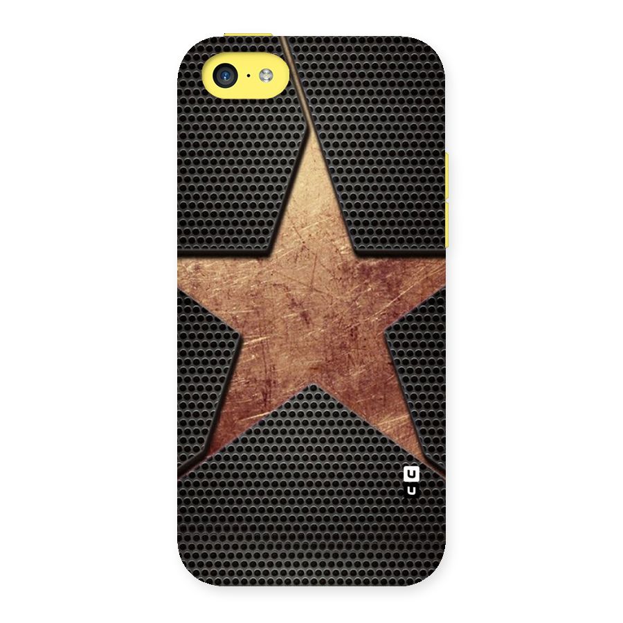 Rugged Gold Star Back Case for iPhone 5C