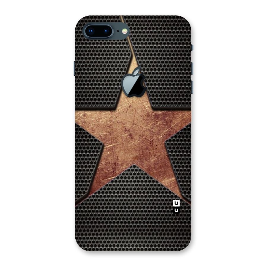 Rugged Gold Star Back Case for iPhone 7 Plus Apple Cut
