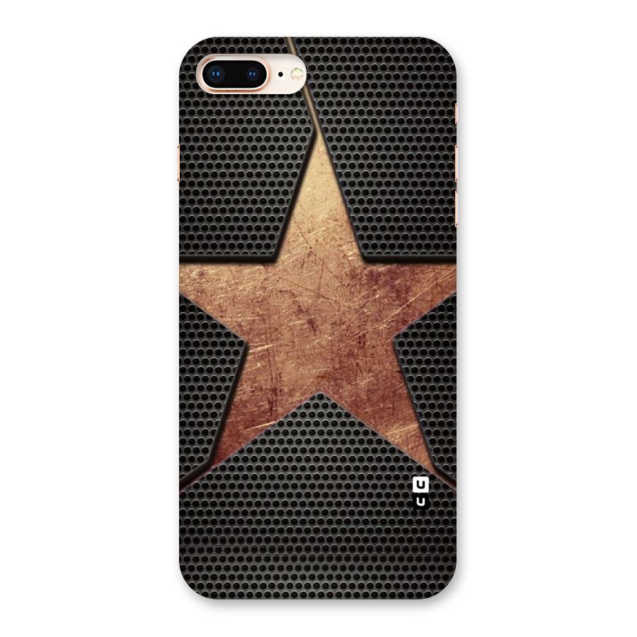 Rugged Gold Star Back Case for iPhone 8 Plus