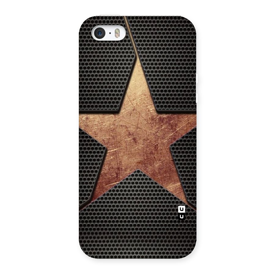 Rugged Gold Star Back Case for iPhone SE